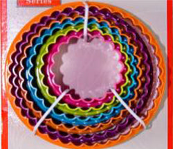 Round Crinkle Cookie Biscuit Cutters Set of 6