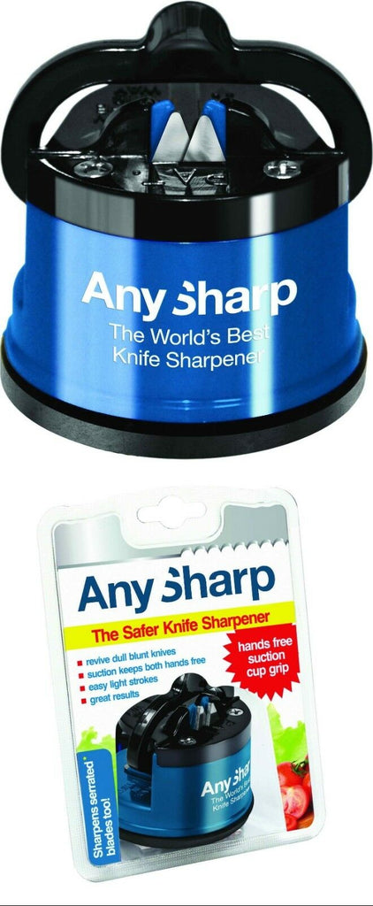 ANYSHARP WORLD'S BEST KNIFE SHARPENER POWER GRIP SUCTION - BLUE