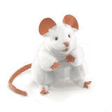 Folkmanis White Mouse Hand Puppet Plush Soft Toy 2219
