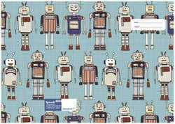 NEW Spencil Robots A4 School Book Cover