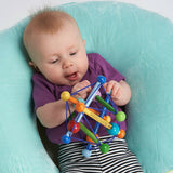 Manhattan Toys Classic Wood Skwish Color Burst Teether Teething Baby Toy 0m+