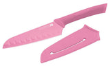 Scanpan Spectrum Pink Kitchen Knife Set, Cooks, Santoku, Bread & Utility Knives