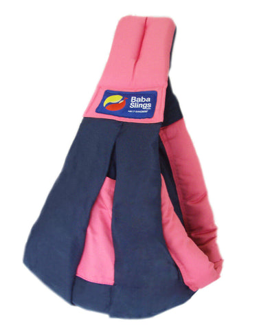Baba Sling Baby Carrier 2 Tone Navy & Pink Two Tone