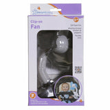 Dreambaby Stroller Pram Clip On Fan Silver Black Baby Foam Fins Portable Battery