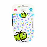 Grubby Bubby Extra Long Cotton Baby Bibs Rings Footprints Dots Design 3 PACK