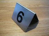 Stainless Steel "A" Frame Table Numbers 1 - 10