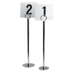 12 x Table Number Stand, Ring Clip, 40mm Base 300mm Menu / Card Holder