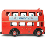 New Le Toy Van Classic Red London Bus Wooden Wood Toy Vehicle