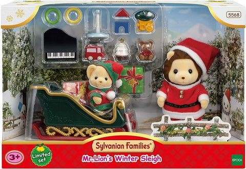 NEW Sylvanian Families Mr Lion's Winter Sleigh Christmas Gift Set 5568