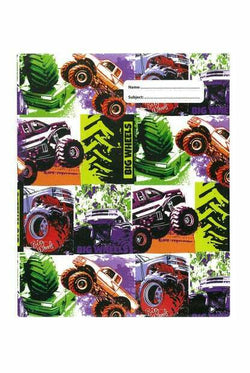 NEW Spencil Big Wheels I Monster Trucks Design A4 School Book Cover