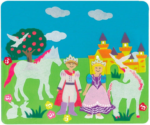 Felt Creations Prince Princess Castle Horse Unicorn Scene Puzzle Felt Board