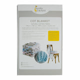 Spotty Giraffe Cotton Double Knit Baby Cot Blanket Blue Triangle