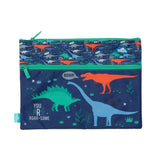 NEW Spencil A4 Dino Roar Dinosaur Large Zipped Pencil Case with Name Label