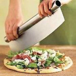 Stainless Steel Pizza Cutter Slicer Chopper Knife Mezza