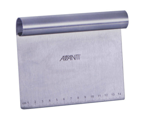 Avanti Stainless Steel Dough Bench Scraper With Measurement Guide