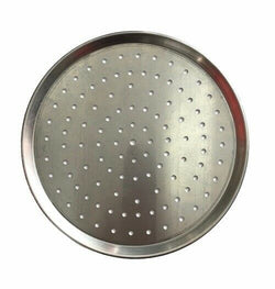 3 x Pizza Pan Tray 400mm 16", Aluminium Perforated Plate, Round Oven Tray