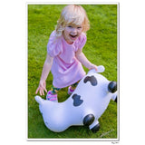 Happy Hopperz White Small Cow Inflatable Hopper Bouncer Toy 12mths+
