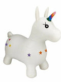 Happy Hopperz Rainbow White Unicorn Inflatable Hopper Bouncer Toy