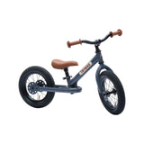 Trybike 2 in 1 Steel Tricycle Balance Bike Grey Brown Seat & Grips Black Tyres