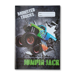 NEW Spencil Monster Trucks IV Jumpin Jack Design A4 School Book Cover