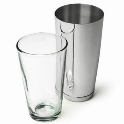 American Style Boston Cocktail Shaker Set 2 Piece Stainless Steel / Glass