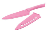 Scanpan Spectrum Pink Kitchen Knife Set, Cooks, Santoku, Bread & Utility Knives