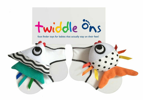 Twiddle Sock Ons Motor Skill Enhancing Foot Finder Discovery Rattle Baby Toy