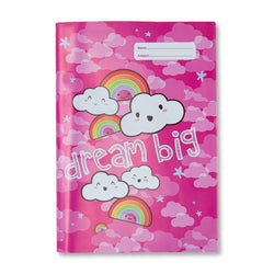 NEW Spencil Rainbow Cloud Dream Big II Design A4 School Book Cover