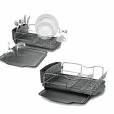 Polder Advantage Dish Drying Rack 4pc S/Steel Cutlery Drainer Drain Tray