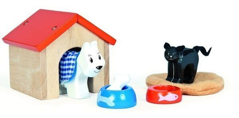 New Le Toy Van Doll House Cat & Dog Pet Accessory Set Wooden Wood Toy