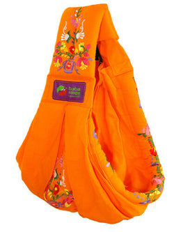 Baba Sling Baby Carrier Embroidery Orange Mexican Embroidered