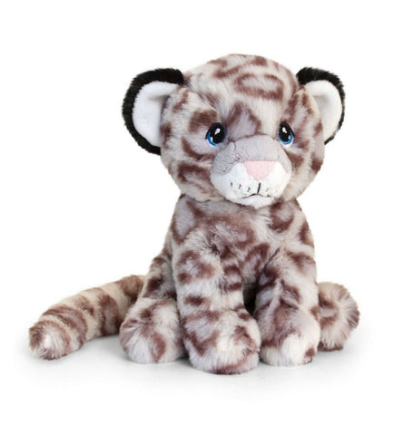 Keel Toys Keeleco Snow Leopard Plush Eco Friendly 100% Recycled Soft Toy 18cm