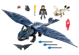 New Playmobil How To Train Your Dragon Hiccup Toothless & Baby Dragon Set 19pc