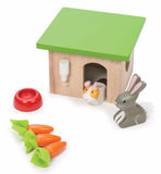 New Le Toy Van Bunny Rabbit & Guinea Pig with House Pet Accessory Set Wooden Toy