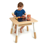 Tender Leaf Forest Wooden Childrens Kids Table with Compartment & Chalkboard