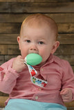 Teething Egg Baby Toy Soothes Sore Gums Blue Mint Pink Yellow Grey or Lavender