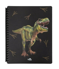 NEW Spencil A4 School Display Book Folder 20 Plastic Pockets Dinosaur Discovery