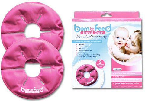 Born to Feed Breast Feeding Care Contoured Gel Pad Pack Warm Cool Therapy