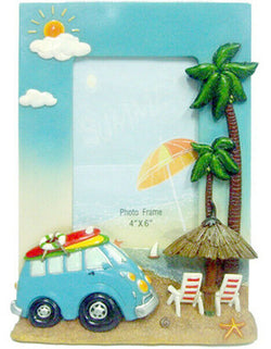 NEW Hippie Van VW Kombi Photo Frame with Palm Trees Beach Coastal Theme Combi