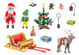 New Playmobil Christmas Carry Case Santa Sleigh Reindeer Elf Xmas Playset 70312