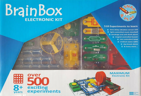 BrainBox Over 500 Experiments Kids Electronic Kit STEM Learning Make & Play