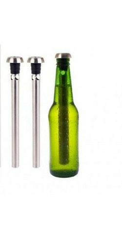 Avanti Beer Bottle Chill Stick Pourer Stainless Steel Set of 2 New In Box
