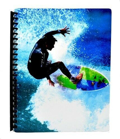 NEW Spencil Surfer Surf Surfing A4 School Display Book 20 Plastic Pockets