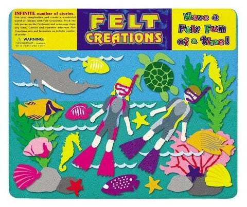 Felt Creations Aquatic Underwater Sea Ocean Diving Scene Puzzle Felt Board