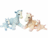 New Korimco Twinkles Small Giraffe Rattle Baby Toy 16cm Blue or Pink Available
