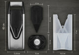 New Borner V6 Power Slicer Mandolin Stainless Steel Multibox, 3 blades