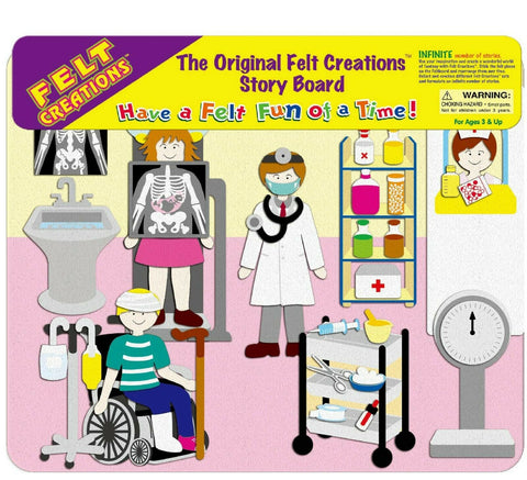 Felt Creations Hospital Medical Xray Doctor Patient Scene Puzzle Felt Board