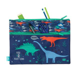 NEW Spencil A4 Dino Roar Dinosaur Large Zipped Pencil Case with Name Label