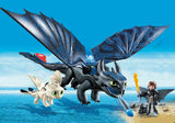 New Playmobil How To Train Your Dragon Hiccup Toothless & Baby Dragon Set 19pc