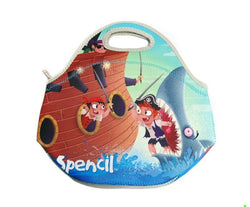 NEW Spencil Pirates Neoprene School Lunch Bag with zip & handles
